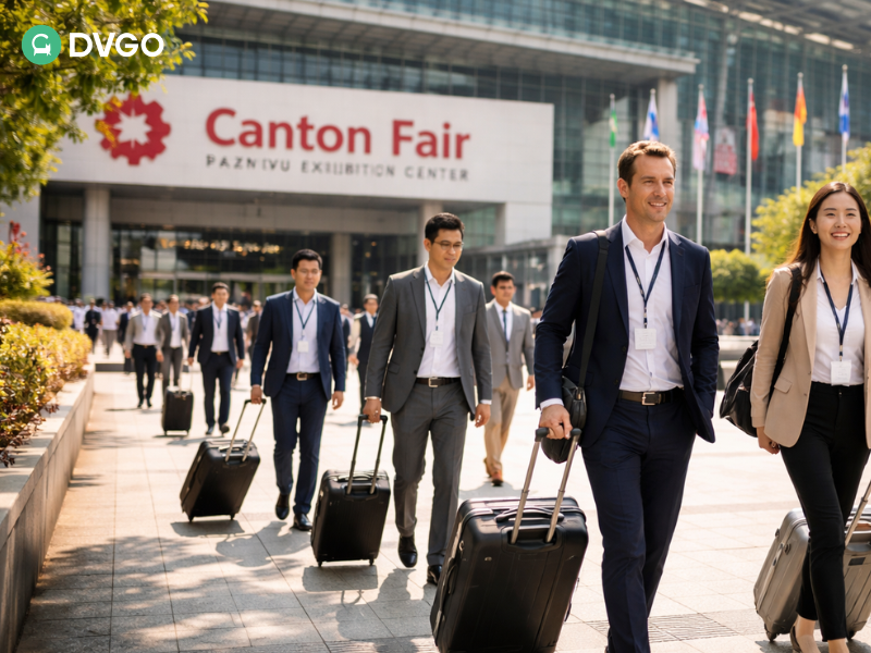 Overseas buyers arriving at the Canton Fair