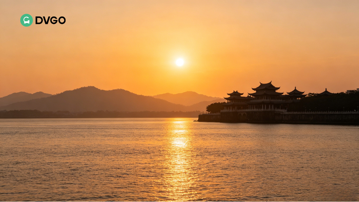 Han River sunset | DVGO Chaoshan business travel quiet reflection space
